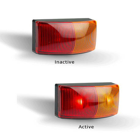 Red & Amber LED Autolamps 5025 Series Marker Lamp 2 Pack