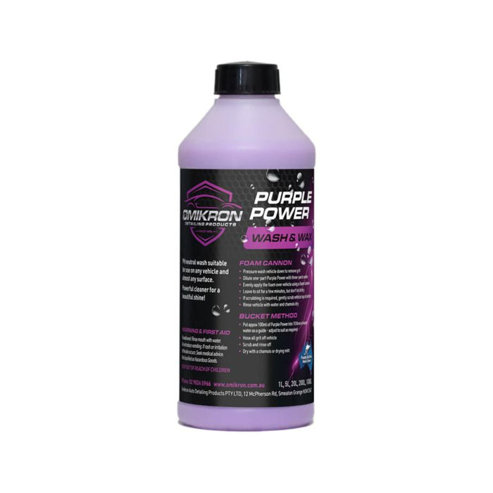 1L Omikron Purple Power Foam Wash & Wax