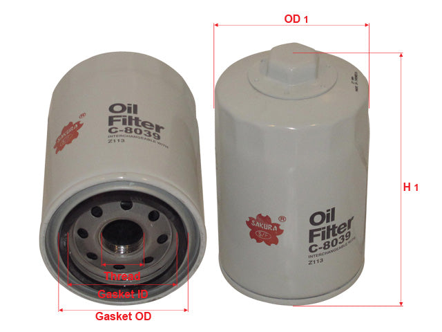 C-8039 Oil Filter Product Image