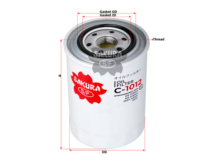 C-1012 Oil Filter Product Image