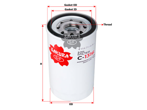 C-1316 Oil Filter Product Image