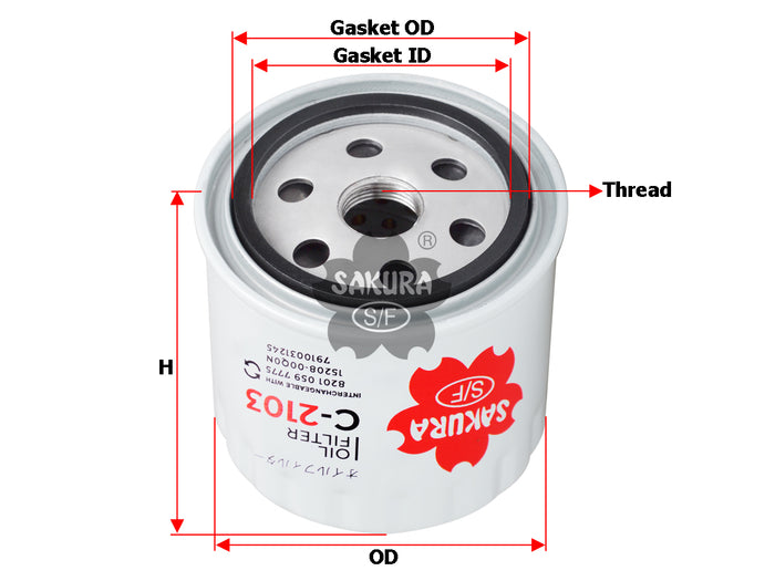 C-2103 Oil Filter Product Image