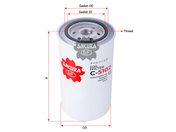 C-5102 Oil Filter Product Image