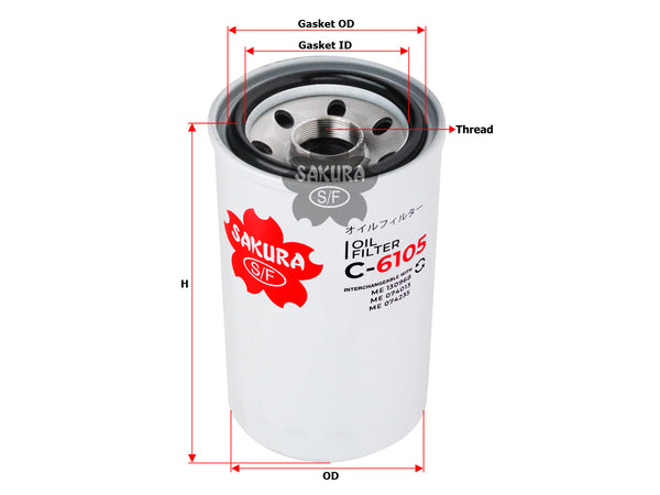 C-6105 Oil Filter Product Image