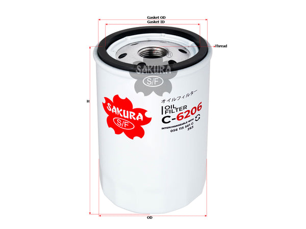 C-6206 Oil Filter Product Image