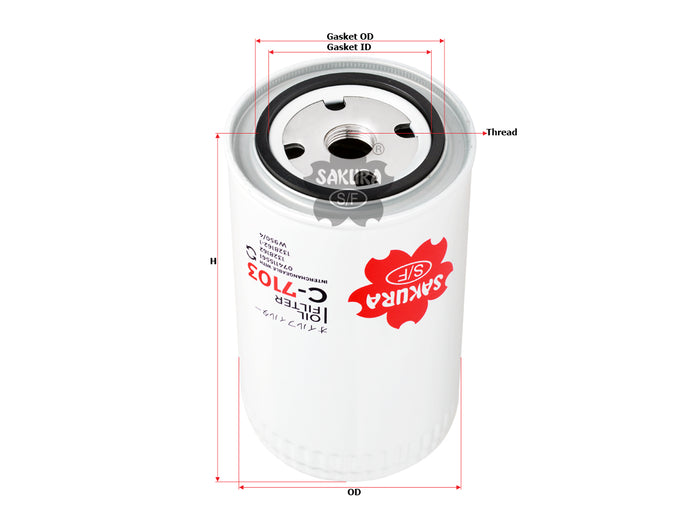 C-7103 Oil Filter Product Image
